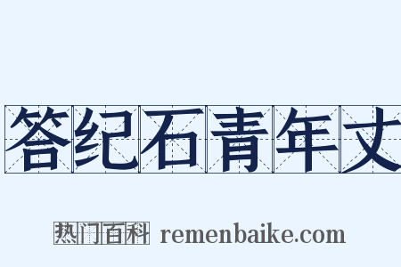 答纪石青年丈是什么意思的图片